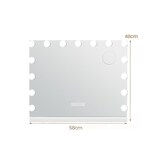 thumbnail of COSTWAY Hollywood Spiegel mit Beleuchtung, 10x Vergrößerung, Make-up Spiegel mit 15 dimmbaren LED-Lichtern