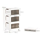 thumbnail of COSTWAY Caja de almacenamiento plegable con tapa, 75 litros de capacidad, juego de 3 cajas de plástico, apilables, contenedores de almacenamiento.