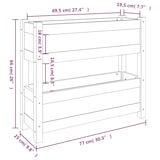 thumbnail of vidaXL Pflanzkübel 77x25x66 cm Massivholz Kiefer