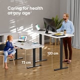 thumbnail of ONKRON Scrivania Regolabile fino a 100 kg, Altezza con 2 Motori e Funzione Memoria, Scrivania con Supporto Regolabile CDF222E Nero