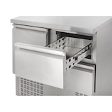 thumbnail of GastroHero Kühltisch Mini Edelstahl GN 1/1 1 Tür 2 Schubladen statische Kühlung +2 °C bis +8 °C 230 V Profi Gastronomie ECO 1/2 900x700x870 mm