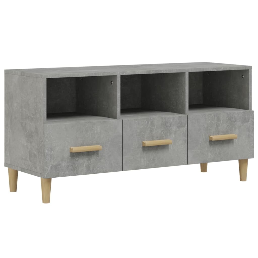 Helloshop26 - Multimedia-TV-Ständer TV-Regal TV-Sideboard Esszimmer Wohnzimmer Schlafzimmer 102 x 36 x 50 cm Holzwerkstoff grau 02_0025596