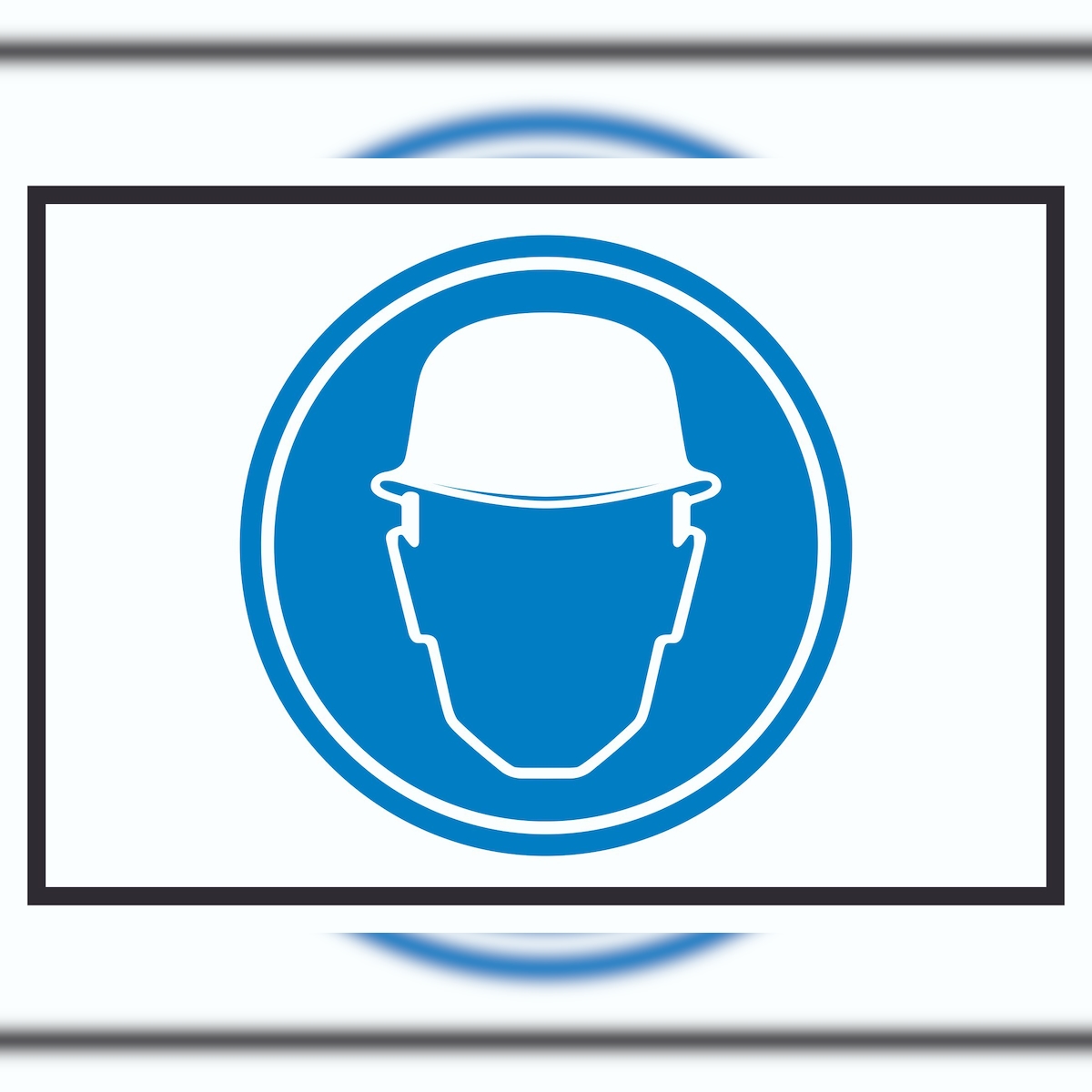 HB-Druck Schutzhelm tragen Symbol Schild A0 Rückseite selbstklebend