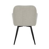 thumbnail of SIT Möbel 2er-Set Armlehnstuhl | Bezug Strukturstoff | Gestell Metall | B 55 x T 49 x H 82 cm | beige – schwarz