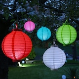 thumbnail of LED Lampion kaltweiße LED D: 20cm Kugel Laterne Partylampion pink