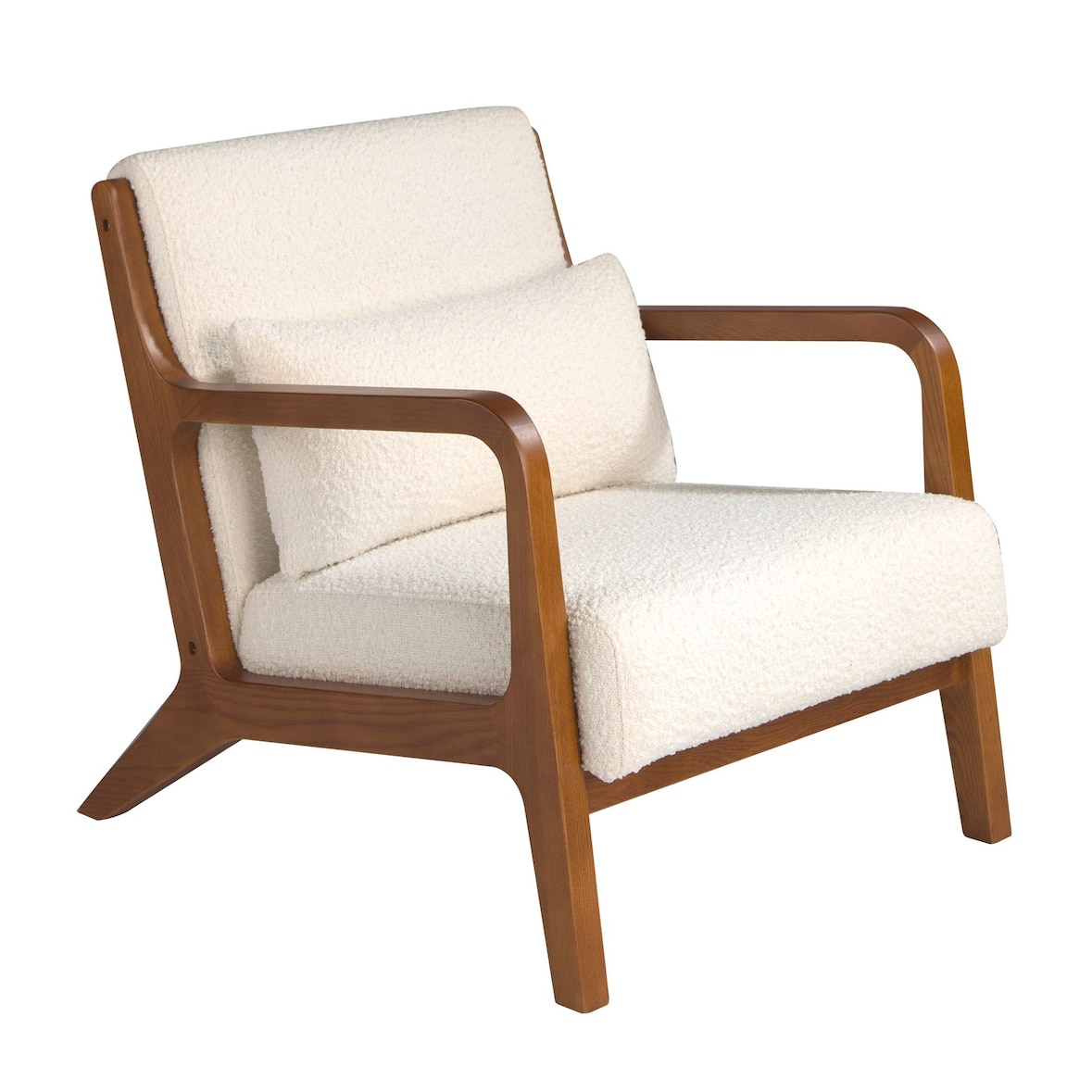 Angel Cerdá Sillón tapizado tela y nogal 5100C 68 x 86 x 74