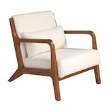 thumbnail of Angel Cerdá Sillón tapizado tela y nogal 5100C 68 x 86 x 74