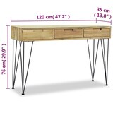 thumbnail of vidaXL Konsolentisch 120 x 35 x 76 cm Teak Massiv
