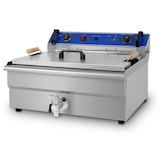 thumbnail of VERTES Friteuse van roestvrij staal, inhoud 30 liter, 50-250 °C, 6000 W, 230 V, koudzoneprincipe, eenvoudig te reinigen, gastro-friteuse