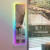 thumbnail of HOMCOM espejo de cuerpo entero con luces LED 120x40 cm espejo rectangular de pared ajustable con iluminación de 7 colores RGB y función de memoria