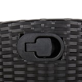 thumbnail of vidaXL Gartenbank Verstellbar mit Kissen Schwarz Poly Rattan