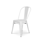 thumbnail of Chaise en métal blanc mat style industriel - Finition mat