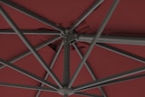 thumbnail of METRO Professional Gastro Dubbele Parasol, Aluminium / Polyester, 3 x 3 m, zwengelopeningsysteem, waterafstotend, rood / grijs