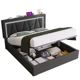 thumbnail of Polsterbett 160x200 cm mit USB- und Type-C-Anschlüssen und LED-Beleuchtung – modernes Design und hoher Komfort