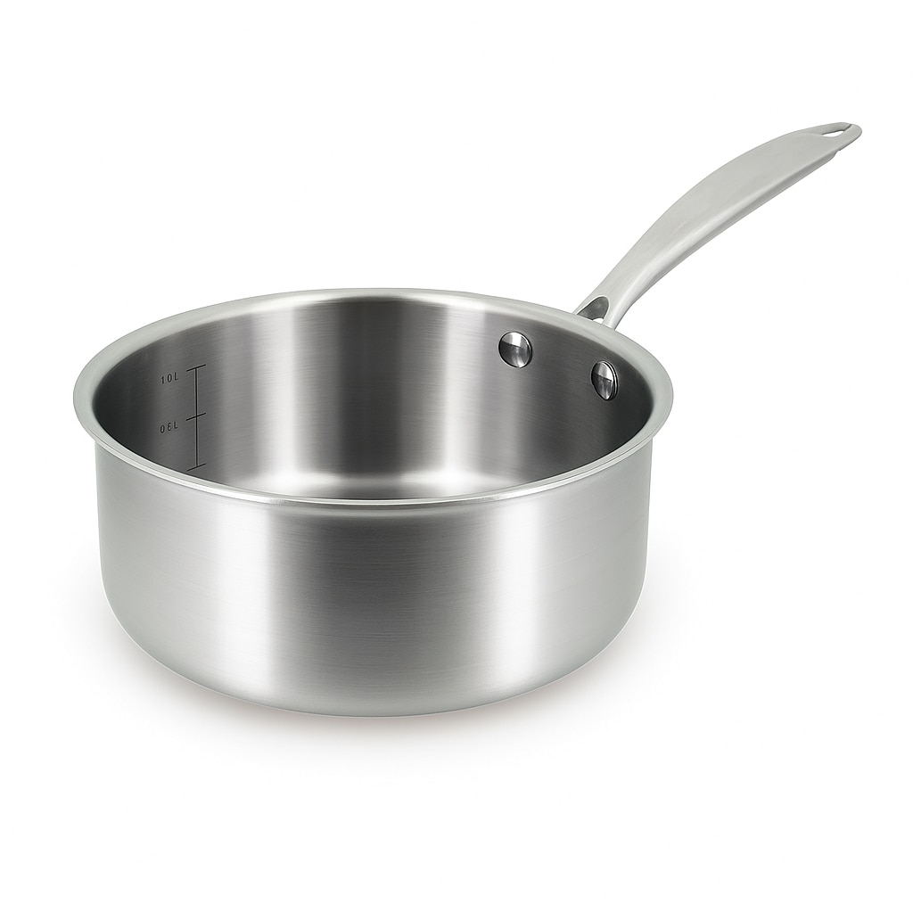 Menastyl - Casserole triply 18cm en acier inoxydable - made in france