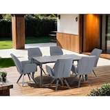 thumbnail of Tarrington House Mesa de exterior Kiava, alumínio/vidro, 160 x 100 cm, retangular, cinzento