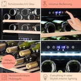 thumbnail of Klarstein Barossa 54 Uno Weinkühlschrank 155 L 54 Flaschen  Glastür Touch LED Schwarz
