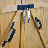 thumbnail of 1er-Fahrradgarage HWC-H60, Fahrradbox Geräteschuppen Gerätehaus, abschließbar 152x184x98cm ~ braun