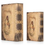 thumbnail of Moritz 2er Set Aufbewahrungsbox Deko Mädchen mit Katze Buch Safe Box Schatulle Buchhülle Geldversteck