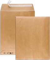 thumbnail of Boîte de 250 pochettes Everyday kraft brun 260x330/24, 120 g/m², adhésives avec bande