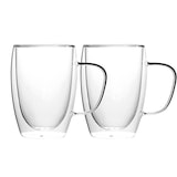 thumbnail of B&S Thermogläser mit Henkel doppelwandig (2 x 350ml) Tassen aus Borosilikatglas