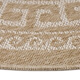 thumbnail of Teppich Outdoor Vintage Wetterfest Waschbar Strapazierfähig Balkon Terrasse Küche OEKO-TEX Rund Beige 120x120 cm – LOCARNO von Kadima Design
