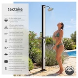 thumbnail of tectake ducha solar Tinto ecológica para exteriores con cabezal giratorio 360°, 23x43.5x220 cm, negro/plata