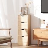 thumbnail of HOMCOM Mobile Bagno Salvaspazio 4 Cassetti in Stile Nordico Legno