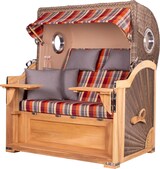 thumbnail of Strandkorb Komplettset - bene living - Königssee Teak Bullauge - PE grau - Modell 584 - inkl. Liftersystem