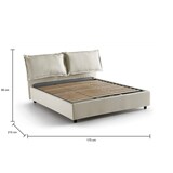 thumbnail of Dmora Letto matrimoniale Dabdelli, Letto contenitore con rivestimento in tessuto, 100% Made in Italy, adatto per materasso Cm 160x200, Beige