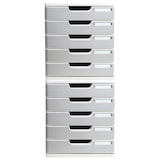 thumbnail of EXACOMPTA Caisson Modulo L28.8Xh32Xp35Cm 5 Tiroirs Gris Lumiere/Gris Granit