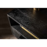thumbnail of KAWOLA Nachttisch MIENA Beistelltisch Mangoholz schwarz 1 Schublade