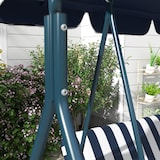 thumbnail of Outsunny columpio balancín de jardín exterior de 3 plazas con cojín techo ajustable y marco de acero para balcón terraza carga 240 kg 172x110x153 cm
