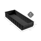 thumbnail of PROREGAL 10x Leitfähige Industriebox 500 B | HxBxT 8,1x18,3x50cm | 6 Liter | ESD, Sichtlagerkasten, Sortimentskasten, Sortimentsbox