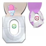 thumbnail of Papel blanco protector para el asiento de inodoro o del WC  de 41x 36 cm. 2.500 UD. Modelo: PWC001