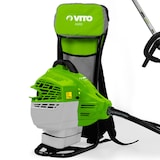 thumbnail of Débroussailleuse Thermique 47cm³ Coupe Ø25cm + Lame et fil nylon Réservoir 1L Autonomie 1h30 Port Sac à dos VITO Professionnel