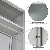 thumbnail of PROREGAL Stahlschrank BEE mit 5 lackierten Fachböden | HxBxT 195x120x60cm | Grau-Blau | Werkstattschrank Werkzeugschrank Aktenschrank Universalschrank