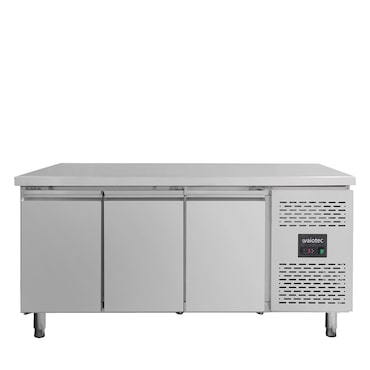 Mesa refrigerada de 3 portas, aço inoxidável, refrigeração a ar, 85 x 179,5 x 70 cm, GN1/1, 310 W, EASYLINE, 417L, 10007 Vaiotec