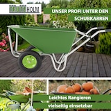 thumbnail of 2-Rad Schubkarre XL 200 L 300 kg Gartenschubkarre Schiebkarre Hofkarre Luftrad Metallfelge grün