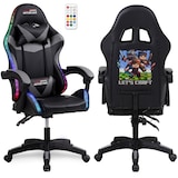 thumbnail of Amstrad AMS-900-LED-CRAFTER - Fauteuil  noir et gris - Serigraphie "CRAFTER" - Eclairage LED 366 effets - Télécommande