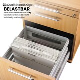 thumbnail of bümö Rollcontainer mit Hängeregistratur, Container abschließbar aus Holz in Eiche - Rollwagen für's Büro mit Hängeregister als Schreibtisch