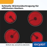thumbnail of Exquisit Herd-Set EHE256-U-020-Set schwarz| EEK:  A | 59,0 l Garraum | Glaskeramik Kochfeld | Herd-Set 60 cm