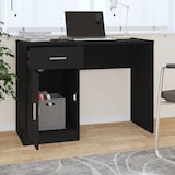 thumbnail of Bureau avec tiroir et armoire Noir 100x40x73 cm Bois ingénierie Modèle Orion Confort