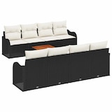 thumbnail of vidaXL Garten-Sofa-Set 9 pcs Schwarz, weiß