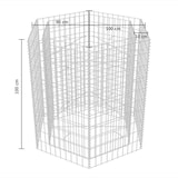 thumbnail of vidaXL Sechseckiges Gabionen-Hochbeet 100×90×100 cm