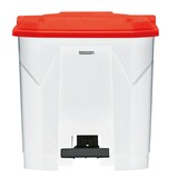 thumbnail of ROSSIGNOL Poubelle de tri 30L à pédale UTILO blanc/rouge
