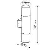 thumbnail of Außenwandleuchte "Torcia" h: 32cm schwarz