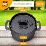 thumbnail of BBQ-Nerd® Mini Dutch Oven | Kleiner Gusseisentopf mit Deckel 11x5cm für Grill, Feuerstelle, Backofen, Herd ? Serviertopf Kochtopf Schmortopf