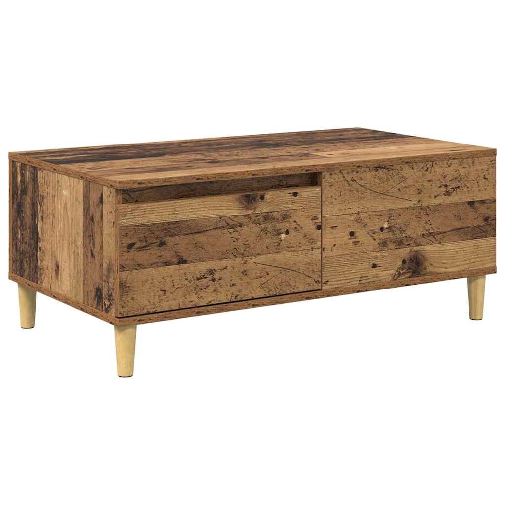 vidaXL Couchtisch mit Schubladen Altholz 90 x 50 x 35 cm Holzwerkstoff