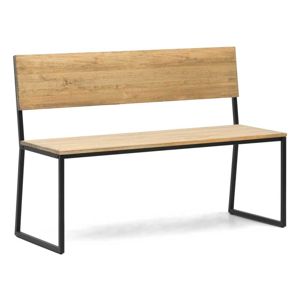 Banco Oxford antivuelco 84x86x44cm color Negro acabado envejecido estilo nórdico industrial Box Furniture